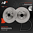 APBRPR1414 6 Pcs Front Disc Brake Rotors & Ceramic Brake Pads
