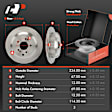 APBRPR1415 6 Pcs Rear Disc Brake Rotors & Ceramic Brake Pads