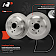APBRPR1415 6 Pcs Rear Disc Brake Rotors & Ceramic Brake Pads