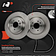 APBRPR1416 6 Pcs Rear Disc Rotors & Ceramic Brake Pads