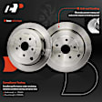 APBRPR1417 6 Pcs Rear Disc Brake Rotors & Ceramic Brake Pads