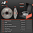 APBRPR1418 6 Pcs Rear Disc Brake Rotors & Ceramic Brake Pads