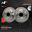 APBRPR1418 6 Pcs Rear Disc Brake Rotors & Ceramic Brake Pads