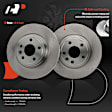 APBRPR1419 6 Pcs Rear Disc Brake Rotors & Ceramic Brake Pads