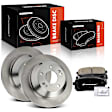APBRPR1435 6 Pcs Rear Disc Brake Rotors & Ceramic Brake Pads