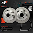 APBRPR1435 6 Pcs Rear Disc Brake Rotors & Ceramic Brake Pads