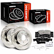 APBRPR1436 6 Pcs Rear Disc Brake Rotors & Ceramic Brake Pads