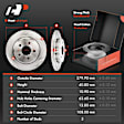 APBRPR1436 6 Pcs Rear Disc Brake Rotors & Ceramic Brake Pads
