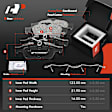 APBRPR1436 6 Pcs Rear Disc Brake Rotors & Ceramic Brake Pads