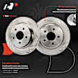 APBRPR1436 6 Pcs Rear Disc Brake Rotors & Ceramic Brake Pads