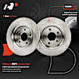 APBRPR1436 6 Pcs Rear Disc Brake Rotors & Ceramic Brake Pads