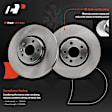 APBRPR1441 6 Pcs Front Disc Brake Rotors & Ceramic Brake Pads