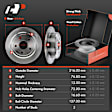 APBRPR144 Rear Disc Brake Rotors & Ceramic Brake Pads