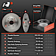 APBRPR1483 6 Pcs Rear Disc Brake Rotors & Ceramic Brake Pads