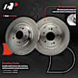 APBRPR1483 6 Pcs Rear Disc Brake Rotors & Ceramic Brake Pads
