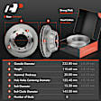APBRPR1489 6 Pcs Rear Disc Brake Rotors & Ceramic Brake Pads