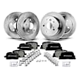 APBRPR148 Front & Rear Disc Brake Rotors & Ceramic Brake Pads