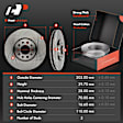 APBRPR1496 6 Pcs Front Disc Brake Rotors & Ceramic Brake Pads
