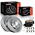 APBRPR1503 6 Pcs Front Disc Brake Rotors & Ceramic Brake Pads
