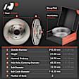 APBRPR1506 6 Pcs Front Disc Brake Rotors & Ceramic Brake Pads