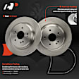 APBRPR1509 6 Pcs Rear Disc Brake Rotors & Ceramic Brake Pads