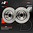 APBRPR1518 6 Pcs Front Disc Brake Rotors & Ceramic Brake Pads