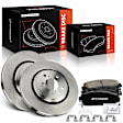 APBRPR1519 6 Pcs Front Disc Brake Rotors & Ceramic Brake Pads