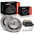 APBRPR1523 6 Pcs Rear Disc Brake Rotors & Ceramic Brake Pads