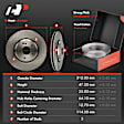 APBRPR1526 6 Pcs Front Disc Brake Rotors & Ceramic Brake Pads