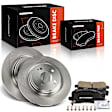APBRPR1529 6 Pcs Rear Disc Brake Rotors & Ceramic Brake Pads