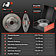 APBRPR1529 6 Pcs Rear Disc Brake Rotors & Ceramic Brake Pads