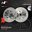 APBRPR1534 6 Pcs Front Disc Rotors & Hub & Ceramic Brake Pads
