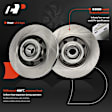 APBRPR1534 6 Pcs Front Disc Rotors & Hub & Ceramic Brake Pads