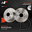 APBRPR1538 6 Pcs Rear Disc Brake Rotors & Ceramic Brake Pads