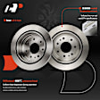 APBRPR1538 6 Pcs Rear Disc Brake Rotors & Ceramic Brake Pads