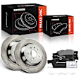 APBRPR1541 6 Pcs Rear Disc Brake Rotors & Ceramic Brake Pads
