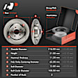APBRPR1541 6 Pcs Rear Disc Brake Rotors & Ceramic Brake Pads