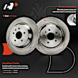 APBRPR1541 6 Pcs Rear Disc Brake Rotors & Ceramic Brake Pads