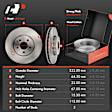 APBRPR1549 6 Pcs Front Disc Brake Rotors & Ceramic Brake Pads