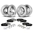 APBRPR155 Front & Rear Disc Brake Rotors & Ceramic Brake Pads
