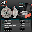 APBRPR1560 6 Pcs Front Disc Brake Rotors & Ceramic Brake Pads