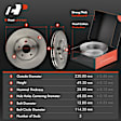 APBRPR1568 6 Pcs Front Disc Brake Rotors & Ceramic Brake Pads