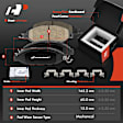 APBRPR1568 6 Pcs Front Disc Brake Rotors & Ceramic Brake Pads