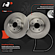 APBRPR1568 6 Pcs Front Disc Brake Rotors & Ceramic Brake Pads
