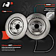 APBRPR1573 6 Pcs Rear Disc Brake Rotors & Ceramic Brake Pads
