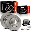 APBRPR1574 6 Pcs Rear Disc Brake Rotors & Ceramic Brake Pads