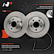 APBRPR1574 6 Pcs Rear Disc Brake Rotors & Ceramic Brake Pads
