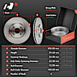 APBRPR1575 6 Pcs Front Disc Brake Rotors & Ceramic Brake Pads