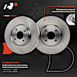 APBRPR1575 6 Pcs Front Disc Brake Rotors & Ceramic Brake Pads
