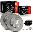 APBRPR1580 6 Pcs Rear Disc Brake Rotors & Ceramic Brake Pads